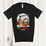 MacnyStore - Personalized Custom Name Merry Christmas; Amazing X-mas Moon Coffee With Lunch Lady Tools; Family T-Shirt