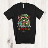 MacnyStore - Personalized Custom Name Christmas Squad; Joyful Three Hummingbird Collection Rainbow; Animal T-Shirt