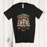MacnyStore - Personalized Custom Name Christmas Squad; Joyful Three Owl Collection Rainbow; Animal T-Shirt