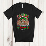 MacnyStore - Personalized Custom Name Christmas Squad; Joyful Three Walrus Collection Rainbow; Animal T-Shirt