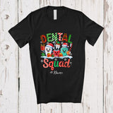 MacnyStore - Personalized Custom Name Dental Squad; Amusing Christmas Santa Elf Tooth Hygienist Dentist T-Shirt
