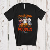 MacnyStore - Personalized Custom Name Forget Candy Give Me Poodles; Lovely Halloween Three Poodles Owner T-Shirt