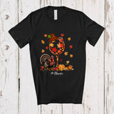 MacnyStore - Personalized Custom Name Glass Of Wine Shape Fall Leaf; Awesome Thanksgiving Turkey Drinking T-Shirt