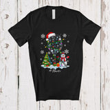 MacnyStore - Personalized Custom Name Glass Of Wine Shape Christmas Snow; Lovely Snowman Drinking T-Shirt