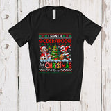 MacnyStore - Personalized Custom Name I Want A Cockapoo For Christmas; Cheerful Sweater Dabbing Santa T-Shirt