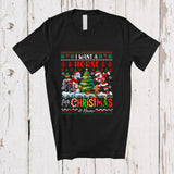 MacnyStore - Personalized Custom Name I Want A Horse For Christmas; Cheerful Sweater Dabbing Santa T-Shirt