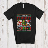 MacnyStore - Personalized Custom Name I Want A Sheep For Christmas; Cheerful Sweater Dabbing Santa T-Shirt