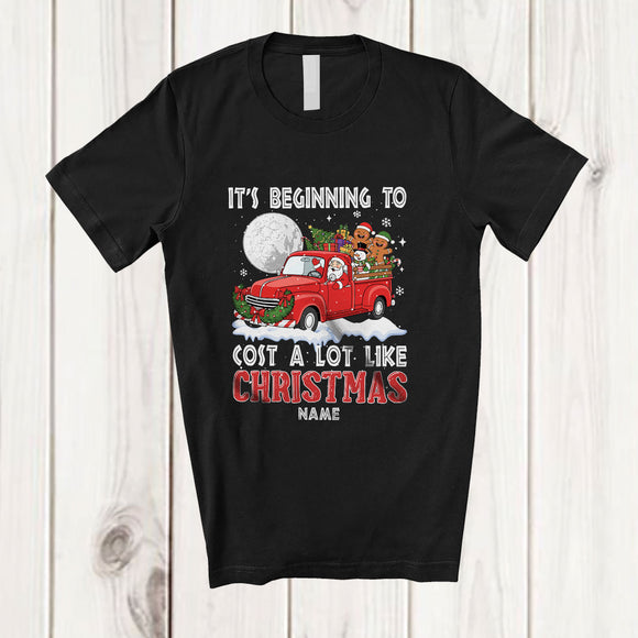 MacnyStore - Personalized Custom Name Beginning TO Cost Like Christmas; Humorous Santa Shopping Pickup Truck T-Shirt