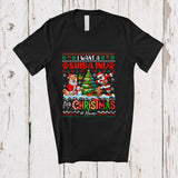 MacnyStore - Personalized Custom Name I Want A Shiba Inu For Christmas; Cheerful Sweater Dabbing Santa T-Shirt