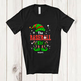 MacnyStore - Personalized Custom Name The Baseball Elf; Wonderful Christmas Elf Family; Sport Playing Player T-Shirt