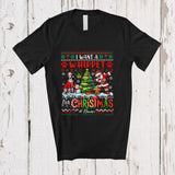 MacnyStore - Personalized Custom Name I Want A Whippet For Christmas; Cheerful Sweater Dabbing Santa T-Shirt