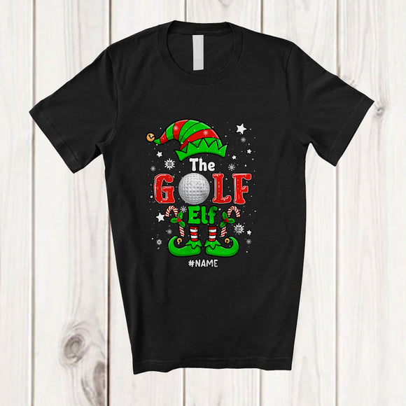 MacnyStore - Personalized Custom Name The Golf Elf; Wonderful Christmas Elf Family; Sport Playing Player T-Shirt