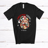 MacnyStore - Personalized Custom Name Christmas Squad; Amazing X-mas Santa Face Snow; Pajama Family T-Shirt