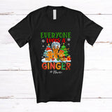 MacnyStore - Personalized Custom Name Everyone Loves A Ginger; Joyful Christmas Gingerbread; Cookies Baker T-Shirt