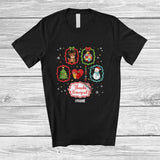 MacnyStore - Personalized Custom Name Thanks Principal; Lovely Christmas Tree Snowman Reindeer Collection T-Shirt