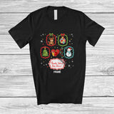 MacnyStore - Personalized Custom Name Thanks School Bus Driver; Lovely Christmas Snowman Reindeer Collection T-Shirt