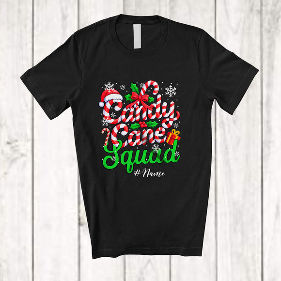 MacnyStore - Personalized Custom Name Candy Cane Squad; Wonderful Christmas Santa Candy Canes Family T-Shirt