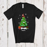 MacnyStore - Personalized Custom Name Cardinals Bird Christmas Tree; Awesome X-mas Santa Bird Family T-Shirt