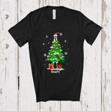 MacnyStore - Personalized Custom Name Chicken Christmas Tree; Awesome X-mas Santa Chicken Family T-Shirt