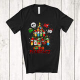 MacnyStore - 3Ho Pharmacy; Fantastic Christmas Tree Lights Plaid Pills; Nurse Doctor X-mas Family Group T-Shirt