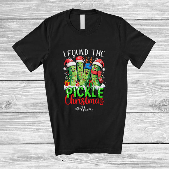 MacnyStore - Personalized Custom Name I Found The Pickle Christmas; Joyful Four Santa Pickle Squad; Canning Season T-Shirt
