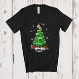 MacnyStore - Personalized Custom Name Parrot Christmas Tree; Awesome X-mas Santa Parrot Family T-Shirt