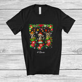 MacnyStore - Personalized Custom Name Three Lemur In Christmas Socks; Amusing X-mas Lights Animal Lover T-Shirt