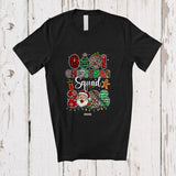 MacnyStore - Personalized Custom Name Gigi Christmas Squad 2026; Joyful Leopard Plaid Santa Face Family T-Shirt