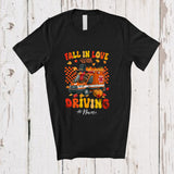 MacnyStore - Personalized Custom Name Fall In Love With Driving; Amazing Thanksgiving Pumpkin Ambulance T-Shirt