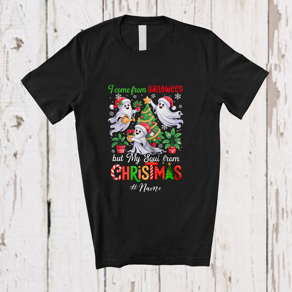 MacnyStore - Personalized Custom Name I'm From Halloween Soul From Christmas; Lovely Boo X-mas Tree; Gardener T-Shirt