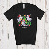MacnyStore - Personalized Custom Name Santa Boo Building Christmas Tree; Lovely X-mas Boo Ghost Gardener T-Shirt