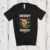 MacnyStore - Personalized Custom Name Merry Christmas Daddy; Lovely Lights Santa Corgi Owner Family T-Shirt