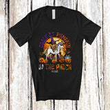MacnyStore - Personalized Custom Name Coolest Pumpkin In Patch; Joyful Halloween Pumpkin Riding Unicorn T-Shirt