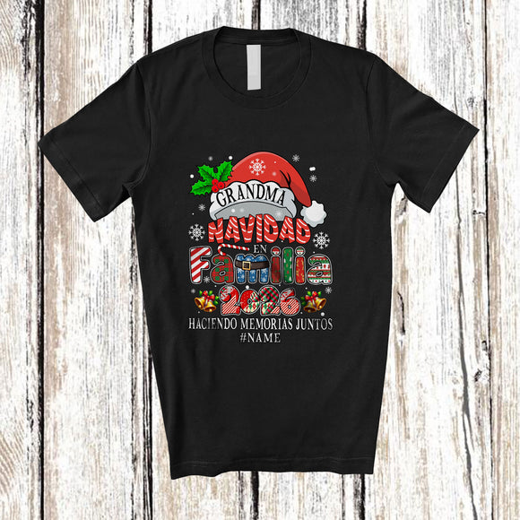 MacnyStore - Personalized Custom Name Grandma Navidad Family 2026; Awesome Christmas Santa Mexican Group T-Shirt