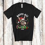 MacnyStore - Personalized Custom Name Happy Ass Christmas; Sarcastic Christmas Santa Donkey Farmer Family T-Shirt