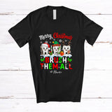 MacnyStore - Personalized Custom Name Merry Christmas Brush Them All; Lovely X-mas Three Teeth; Dental Dentist T-Shirt