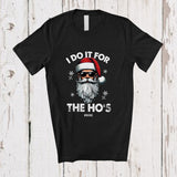 MacnyStore - Personalized Custom Name I Do It For The Ho's; Amazing Christmas Santa Face Adult; Pajama Family T-Shirt
