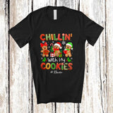 MacnyStore - Personalized Custom Name Chillin' With My Cookies; Amazing Christmas Three X-mas Gingerbreads T-Shirt