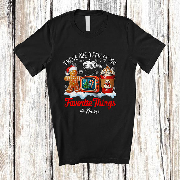 MacnyStore - Personalized Custom Name A Few Of My Favorite Things; Joyful Christmas Gingerbread Coffee Movie T-Shirt