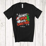 MacnyStore - Personalized Custom Name Do Not Open Until Christmas; Lovely Santa Snowman; Pajama Family T-Shirt