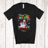 MacnyStore - Personalized Custom Name First Christmas As A Sister; Adorable Snowman Wearing Scarf; Family T-Shirt