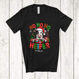 MacnyStore - Personalized Custom Name Ho3 Heifer; Humorous Christmas Santa Cow Heifer Lover; Farmer Family T-Shirt