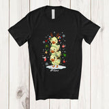 MacnyStore - Personalized Custom Name Duck Reindeer Christmas Tree; Lovely X-mas Lights Farm Farmer T-Shirt