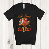 MacnyStore - Personalized Custom Name One Thankful Barber; Lovely Thanksgiving Turkey Proud Job T-Shirt