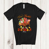 MacnyStore - Personalized Custom Name One Thankful Bartender; Lovely Thanksgiving Turkey Proud Job T-Shirt