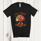 MacnyStore - Personalized Custom Name One Thankful Receptionist; Lovely Thanksgiving Turkey Proud Job T-Shirt