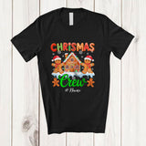MacnyStore - Personalized Custom Name Christmas Crew; Amazing Santa Gingerbread With X-mas House; Family T-Shirt