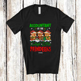 MacnyStore - Personalized Custom Name Accountant Of Cutest Reindeers; Lovely Christmas Proud Jobs T-Shirt
