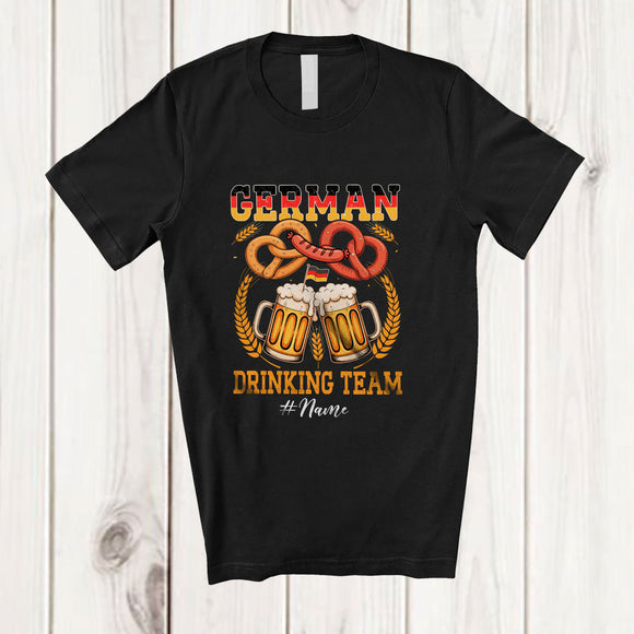 MacnyStore - Personalized Custom Name German Drinking Team; Humorous Oktoberfest Beer German Drunker T-Shirt
