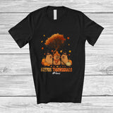 MacnyStore - Personalized Custom Name Friends Thanksgiving; Lovely Fall Autumn Tree Three Three Capybara T-Shirt